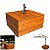Base de Madeira Para Ombrelone 72x72cm Com Tampa Haste Mesa - Cor Mel AMZ - Imagem 1