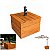 Base de Madeira Para Ombrelone 52x52cm Com Tampa Haste Mesa - Cor Mel AMZ - Imagem 1