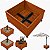 Base de Madeira Com Rodas Para Ombrelone 72x72cm Caixa Floreira - Cor Mel AMZ - Imagem 1
