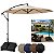 Kit Ombrelone Lateral Suspenso 3m Kauai + Base 45Kg Areia Piscina Jardim - AMZ - Imagem 1