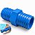 Conexão Emenda para Mangueira de Piscina 1 1/2" Dupla União Azul - 1633 Netuno - Imagem 1