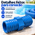 Conexão Emenda para Mangueira de Piscina 1 1/2" Dupla União Azul - 1633 Netuno - Imagem 2