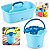 Kit Balde Plástico 12 Litros com Espremedor + Organizador Para Limpeza Azul - Mor - Imagem 1