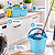 Kit Balde Plástico 12 Litros com Espremedor + Organizador Para Limpeza Azul - Mor - Imagem 2