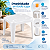 Mesa Plástica de Apoio Pequena Com Porta Copos Branca - 70165701 Belfix - Imagem 4