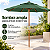 Ombrelone Madeira Sombreiro 2,4m Treviso Jardim Piscina Verde Oliva - 242803 Belfix - Imagem 3