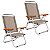 Kit 2 Cadeira de Praia Reclinável Alumínio Reforçada Elegance 120Kg Avelâ - 1205 Zaka - Imagem 1