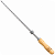 Espeto Inox Para Churrasco Cabo Madeira + Roldana Móvel 85cm 1,50mm - 320 Matrinox - Imagem 1