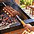 Kit 2 Espeto Largo Para Costelão Churrasco Inox Cabo Madeira 105cm - 109 Matrinox - Imagem 3