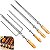 Kit 2 Espeto Simples + Espeto Para Frango + Espeto Coração Churrasqueira Rotativa - Matrinox - Imagem 1