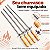 Kit 3 Espeto Simples Inox + 1 Espeto Para Coração + Apoio Churrasco Cabo Madeira 85cm 1,20mm - Matrinox - Imagem 3