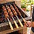 Kit 3 Espeto Simples Inox + 1 Espeto Para Coração Churrasco Cabo Madeira 85cm 1,20mm - Matrinox - Imagem 2