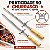 Kit 2 Espeto Simples Inox 85cm + 2 Apoio Para Churrasco - Matrinox - Imagem 3