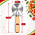 Kit Cortador De Pizza + Espátula Inox Para Hambúrguer Cabo Madeira - Matrinox - Imagem 4