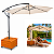Ombrelone Lateral Suspenso 2,5m Taipu + Base Madeira Com Rodas - AMZ - Imagem 1