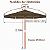 Ombrelone Central de Madeira 2 Metros Itapema Bagum Marrom - 201612 Belfix - Imagem 6