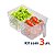 Kit 3 Organizador Porta Mantimentos Alça Armário Geladeira Cozinha 34x19x14cm - Paramount - Imagem 1