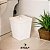 Lixeira 6,5 Litros Quadrada Tampa Com Puxador Banheiro Cozinha Bancada - 1446 Stolf - Imagem 3
