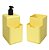 Kit Dispenser Porta Detergente Líquido Esponja Organizador De Pia Cozinha Single Coza - Amarelo - Imagem 1