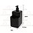 Kit Lixeira 2,5L Dispenser Porta Detergente Líquido Esponja Single Organizador Pia Cozinha Coza - Preto - Imagem 4