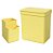 Kit Lixeira 2,5L Organizador De Pia Escorredor Talher Bancada Cozinha Single Coza - Amarelo - Imagem 1