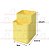 Kit Lixeira 2,5L Dispenser Detergente Líquido Porta Esponja Organizador Pia Single Coza - Amarelo - Imagem 5