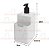 Kit Lixeira 2,5L Dispenser Detergente Líquido Porta Esponja Organizador Pia Single Coza - Branco - Imagem 4