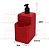 Kit Lixeira 2,5L Dispenser Porta Detergente Líquido Escorredor De Louças Single Coza - Vermelho - Imagem 5