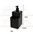 Kit Lixeira 2,5L Dispenser Detergente Escorredor De Louça Organizador De Pia Single Coza - Preto - Imagem 6