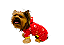 Pijama para Cachorro Soft Ossinhos Vermelho Touca - Imagem 1
