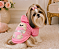 Blusão para Cachorro Moletom com Capuz Rosa Ursinha Tamanho Especial Gaby Moda Pet - Imagem 2