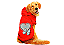 Blusão para Cachorro Moletom com Capuz Vermelho Love Tamanho Especial Gaby Moda Pet - Imagem 1