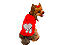 Blusão Moletom com Capuz para Cachorro Love Vermelho Gaby Moda Pet - Imagem 1