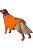 Blusão Moletom com Capuz para Cachorro Personagem Laranja Gaby Moda Pet - Imagem 3