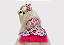 Vestido Pet para Cachorro Natal Noel Rosa Gaby Moda Pet - Imagem 1
