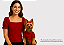 Camisa Tal Mãe Natal Vermelha Gaby Moda Pet - Imagem 1
