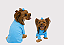Macacão Pijama Pet para Cachorro Algodão Azul Gaby Moda Pet - Imagem 1