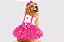 Fantasia Vestido para Cachorro Palhacinha Pink Gaby Moda Pet Golden Retrivier - Imagem 1