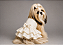 Vestido Pet Personalizada Daminha Off White Noiva Gaby Moda Pet - Imagem 1
