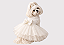 Vestido Pet Personalizada Daminha Off White Boutique Noiva Gaby Moda Pet - Imagem 1