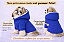 Roupa de Inverno para Cachorro com Capuz | Casaco Pet |Touca Peluciada Quente Azul - Imagem 2