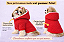 Roupa de Inverno para Cachorro com Capuz | Casaco Pet |Touca Peluciada Quente Vermelho - Imagem 2