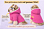 Roupa de Inverno para Cachorro com Capuz | Casaco Pet |Touca Peluciada Quente Pink - Imagem 2