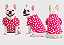 Camiseta para Cachorro Bulldogue Floral Rosa com Botão de Pressão Roupa Pet Confortável Gaby Moda Pet - Imagem 2