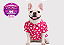 Camiseta para Cachorro Bulldogue Floral Rosa com Botão de Pressão Roupa Pet Confortável Gaby Moda Pet - Imagem 3