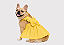 Vestido para Cachorro Bulldogue Francês Luxo Amarelo Alfaiataria Roupa Pet Premium Gaby Moda Pet - Imagem 1