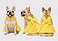 Vestido para Cachorro Bulldogue Francês Luxo Amarelo Alfaiataria Roupa Pet Premium Gaby Moda Pet - Imagem 2