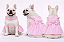 Vestido para Cachorro Bulldogue Francês Luxo Rosa Alfaiataria Roupa Pet Premium Gaby Moda Pet - Imagem 2