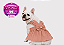 Vestido para Cachorro Bulldogue Luxo Nude com Laço Roupa Pet Elegante Gaby Moda Pet - Imagem 2