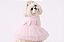 Vestido Pet Festa Luxo Boutique Rosa Bebê Gaby Moda Pet - Imagem 1
